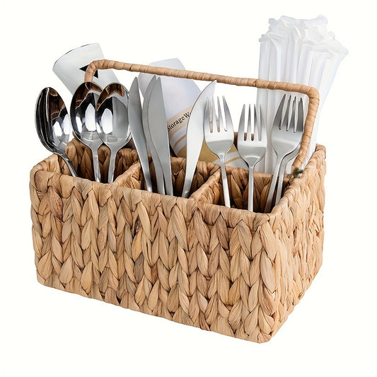 Four-compartment Basket With Handle