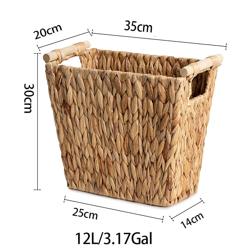 Wooden Handle Trash Can