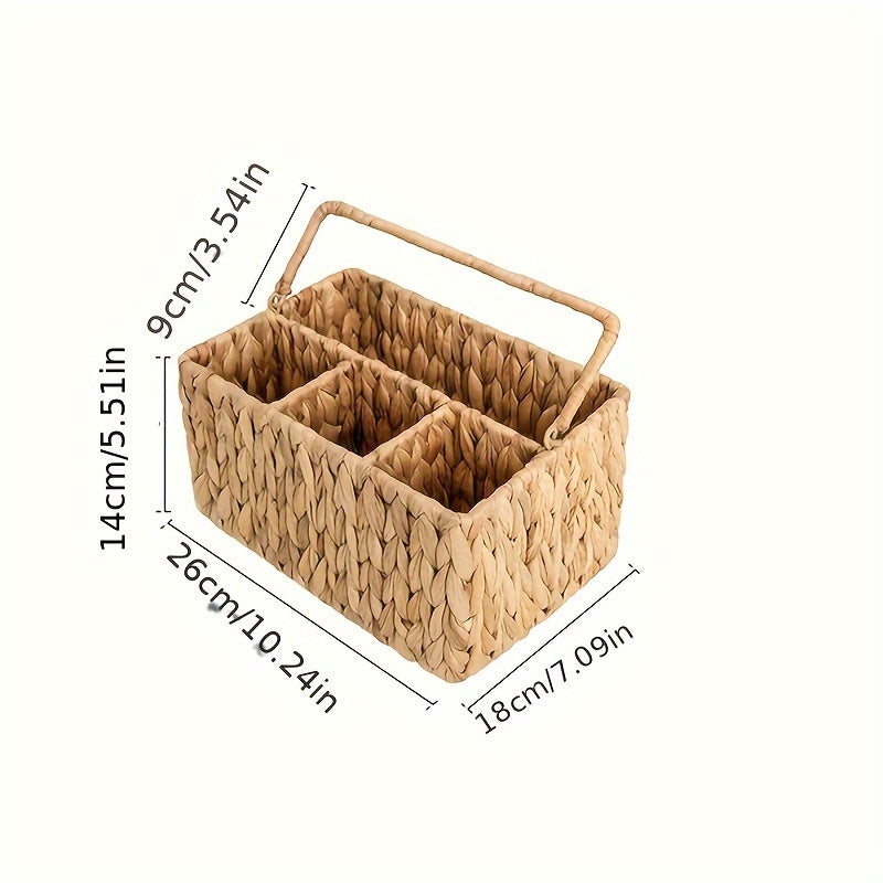 Four-compartment Basket With Handle