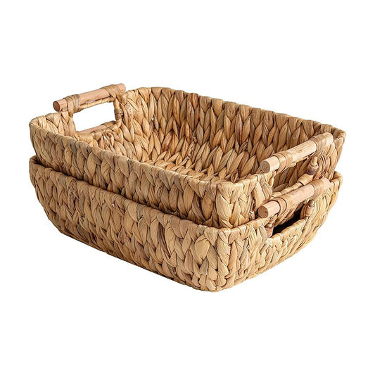 Large Wooden Handle Basket